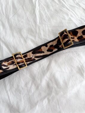 Vintage Fendi Authentic Cheetah Print Belt - Made in Italy (Genuine Leather)